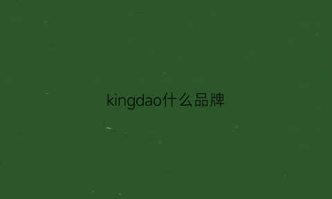 kingdao什么品牌(kingo是哪里的品牌)