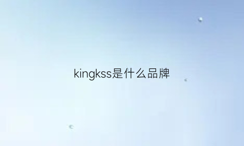 kingkss是什么品牌(kings是什么牌子)