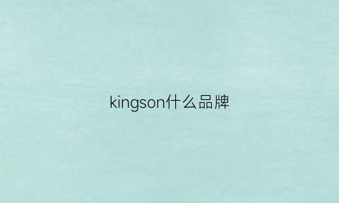 kingson什么品牌(kinggibson是什么牌子)