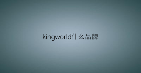 kingworld什么品牌(kingvon是什么牌子)