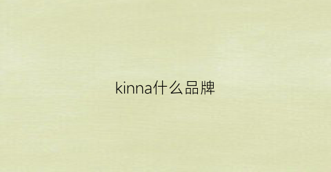 kinna什么品牌(kn是什么品牌)