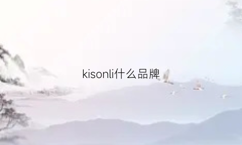 kisonli什么品牌(kihles是什么牌子)