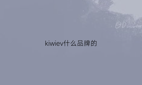 kiwiev什么品牌的(kiv是什么牌子)