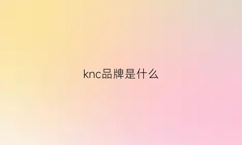 knc品牌是什么(kpsnc是什么牌子)