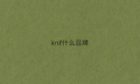 knif什么品牌(kn什么牌子)