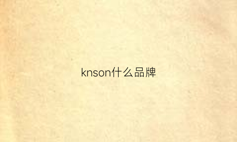 knson什么品牌(snkon是什么牌子)