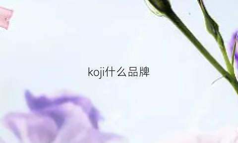 koji什么品牌(konjio是什么牌子)