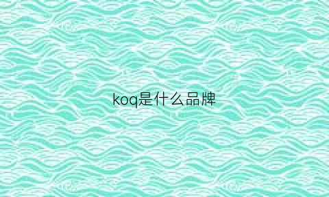 koq是什么品牌(kok是什么品牌)