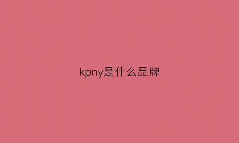 kpny是什么品牌(kiwy是什么品牌)