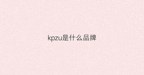 kpzu是什么品牌(kp是哪个国家的牌子)