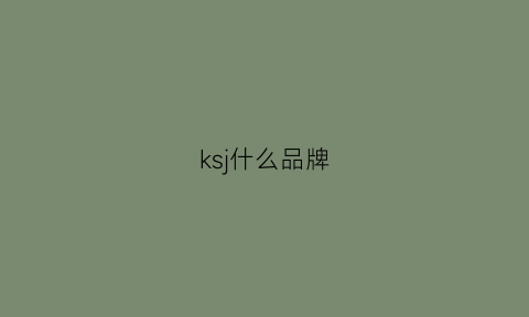 ksj什么品牌(kjus是什么品牌)