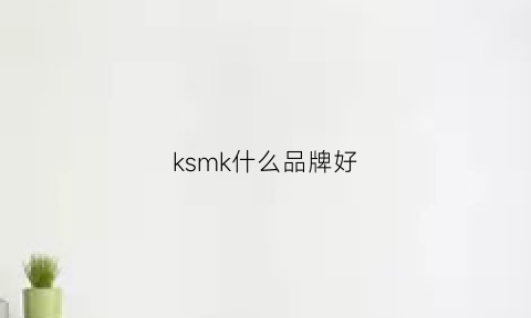 ksmk什么品牌好(ksms是什么牌子)