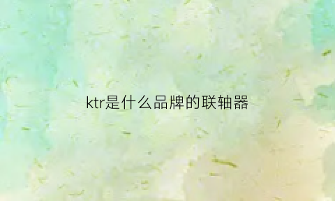 ktr是什么品牌的联轴器