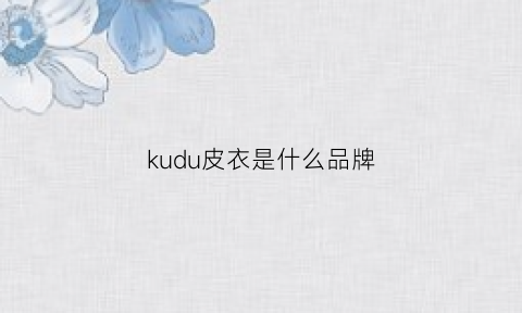 kudu皮衣是什么品牌(dkny皮衣价格)