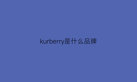 kurberry是什么品牌(kuromi是什么牌子)