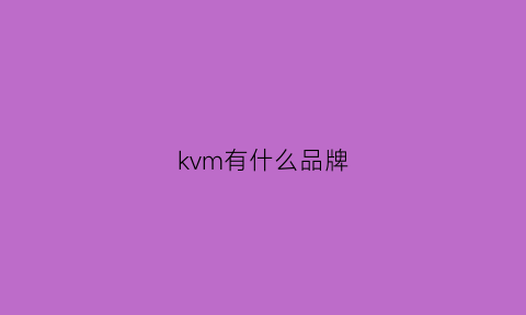 kvm有什么品牌(kvm是做什么的)