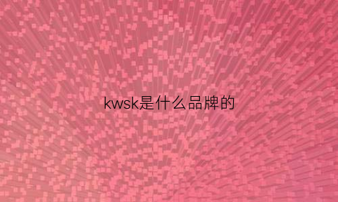 kwsk是什么品牌的(kske什么档次)