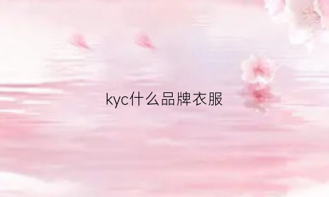 kyc什么品牌衣服