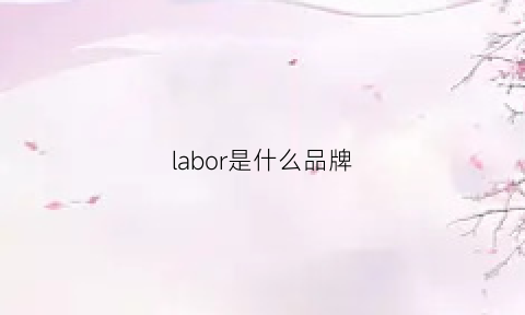 labor是什么品牌(labocare是什么牌子)