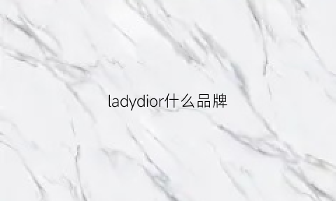 ladydior什么品牌