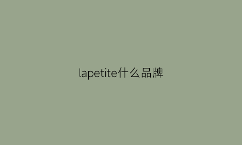 lapetite什么品牌(lapens是什么牌子)