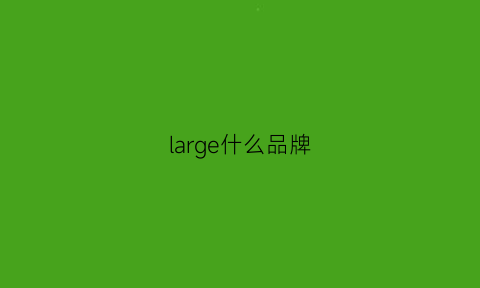 large什么品牌(large啥牌子)