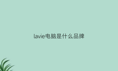 lavie电脑是什么品牌