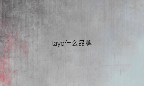 layo什么品牌(laysion是什么牌子)