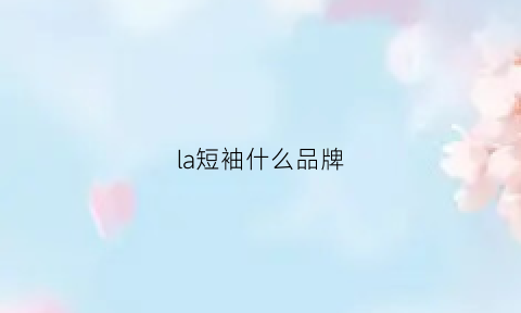 la短袖什么品牌