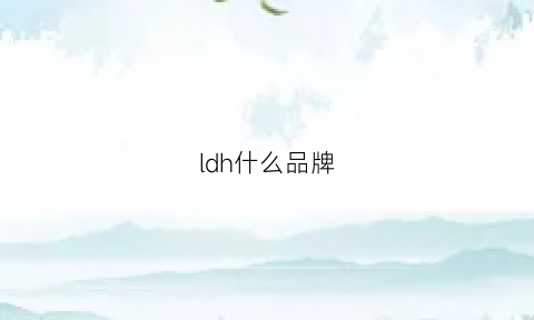 ldh什么品牌(ld是哪个国家的品牌)