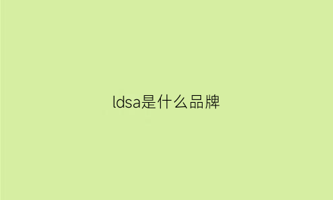 ldsa是什么品牌(lsa是什么牌子)