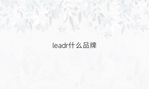 leadr什么品牌(leyard是什么品牌)