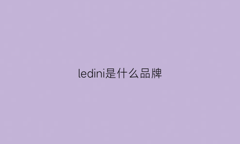 ledini是什么品牌(ledooo是啥品牌)