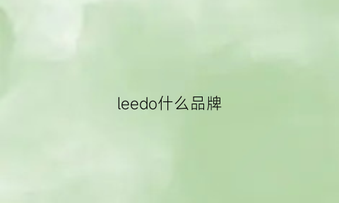 leedo什么品牌(leevzfnd是什么牌子)