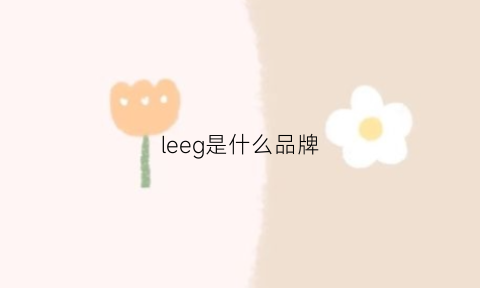 leeg是什么品牌(leel是什么品牌)