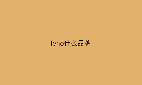 leho什么品牌(leihon是什么牌子)