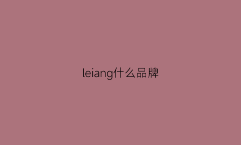 leiang什么品牌