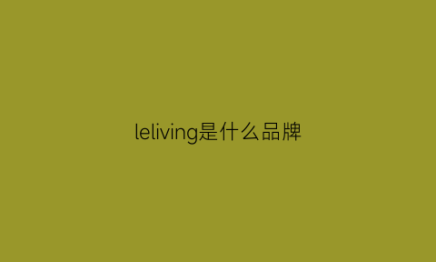 leliving是什么品牌(leki是什么牌子)