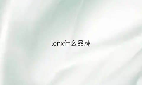 lenx什么品牌