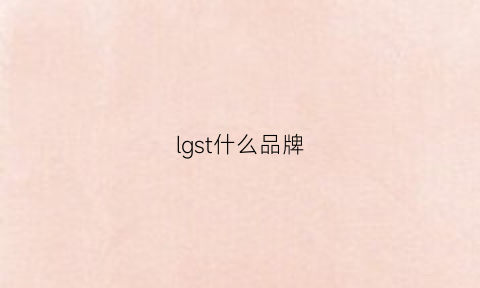 lgst什么品牌(lgmg是什么牌子)