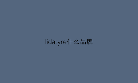 lidatyre什么品牌