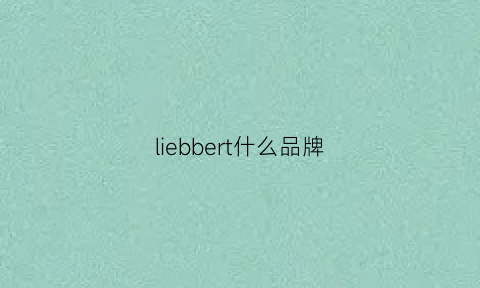 liebbert什么品牌(lilbetter什么档次)