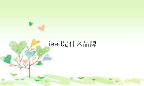 lieed是什么品牌(lidea是什么牌子)