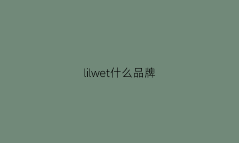 lilwet什么品牌(lilwayne品牌)