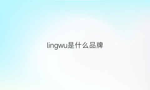 lingwu是什么品牌(lingocodes是什么牌子)