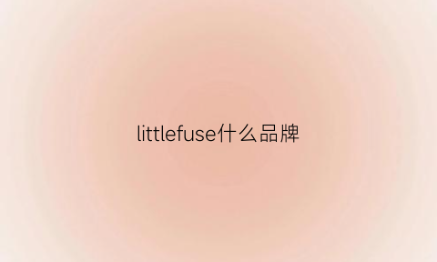 littlefuse什么品牌(littlemiss品牌)