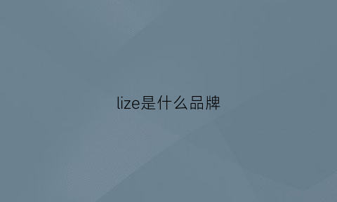 lize是什么品牌(lizzo品牌)