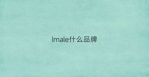 lmale什么品牌(maler是什么品牌)
