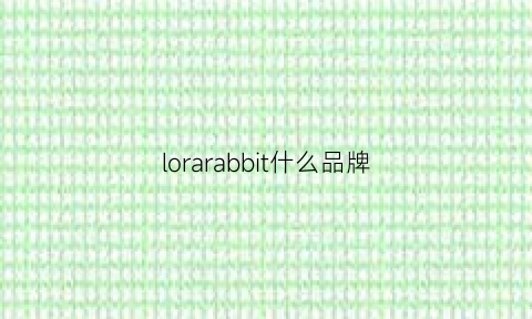 lorarabbit什么品牌(lorac是什么牌子)