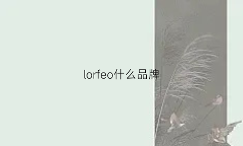 lorfeo什么品牌(loreo是什么牌子)